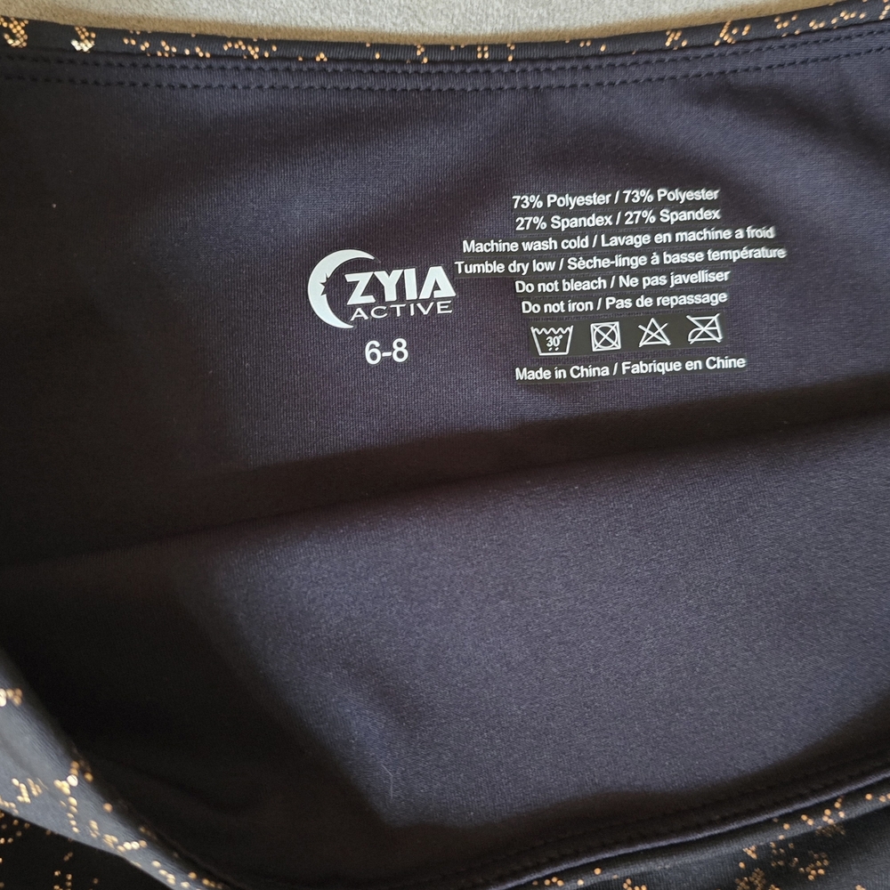 ZYIA Black and Gold Leggings